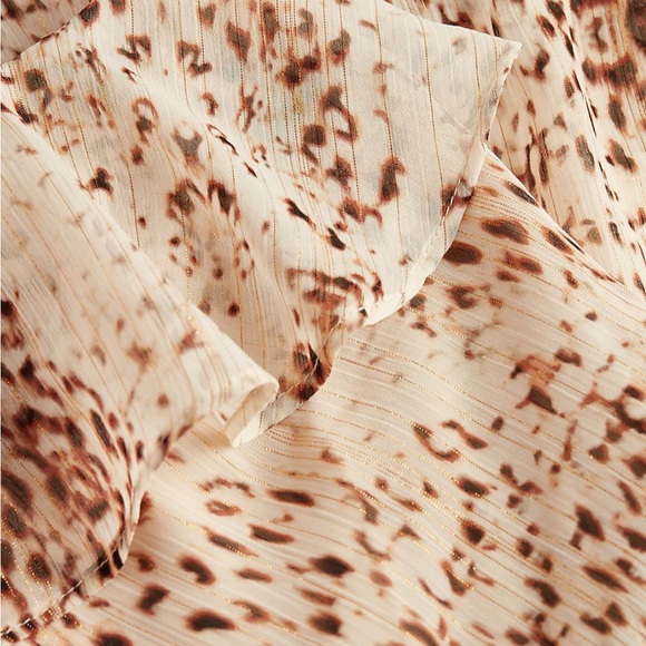 Rachel Zoe Metallic Print Ruffle One Shoulder Tiered Maxi Dress - Picture 4 of 6